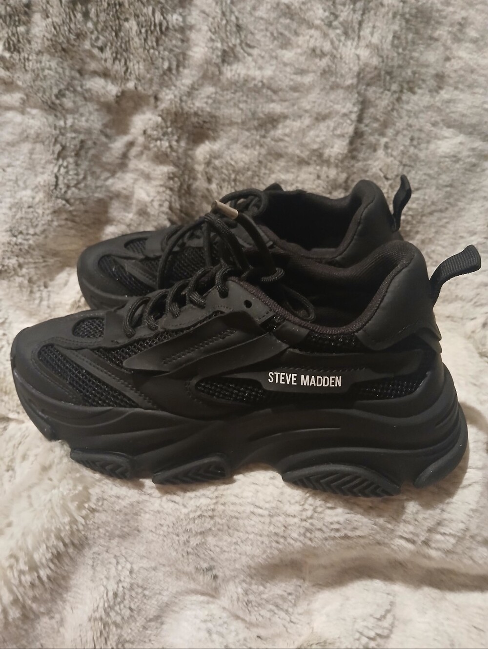Steve Madden Black Platform Chunky Sneakers